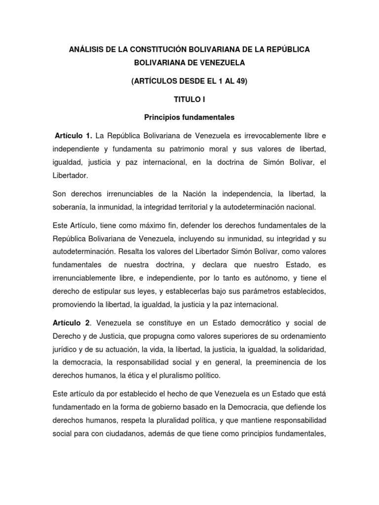 Importancia de la Constitución de Venezuela