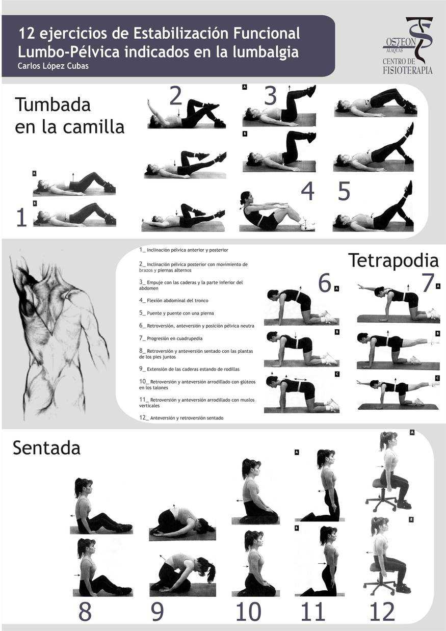 Ejercicios para fortalecer los musculos de la columna vertebral