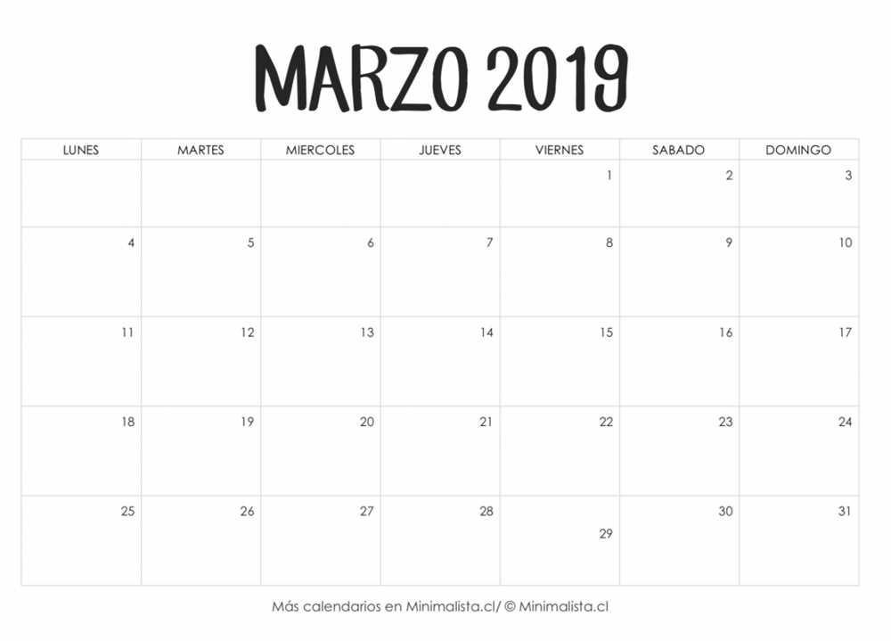 Marzo 2019: Eventos destacados y fechas importantes