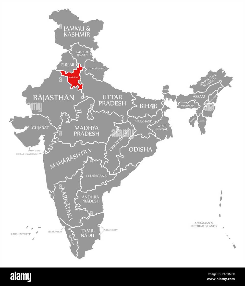 Haryana in india map