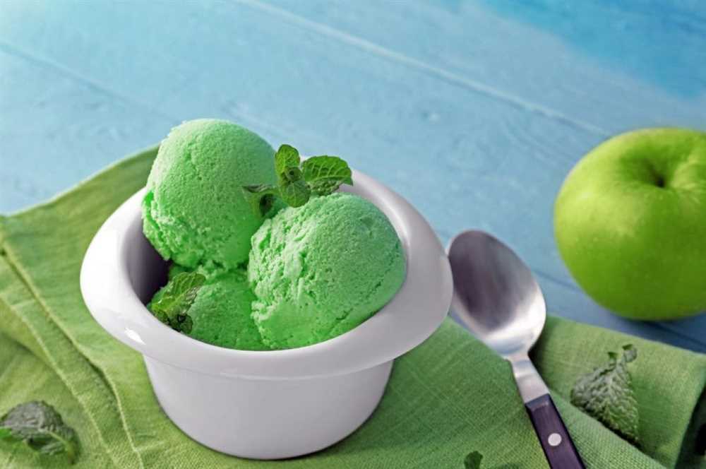 Ingredientes para hacer helado de manzana verde