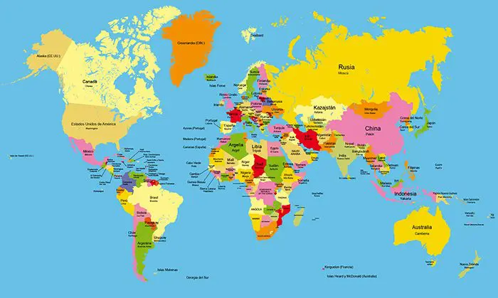 Mapa del mundo para poner fotos